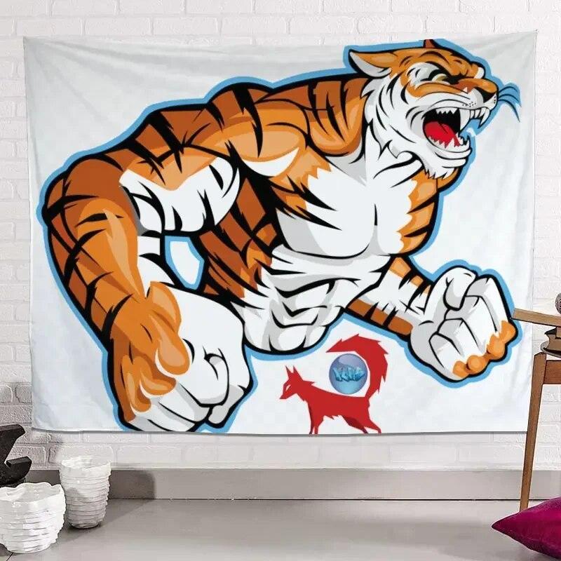 Свирепые животные акула-носорог собака гобелен мачо фон ткань фитнес гостиная спальня — фото 21