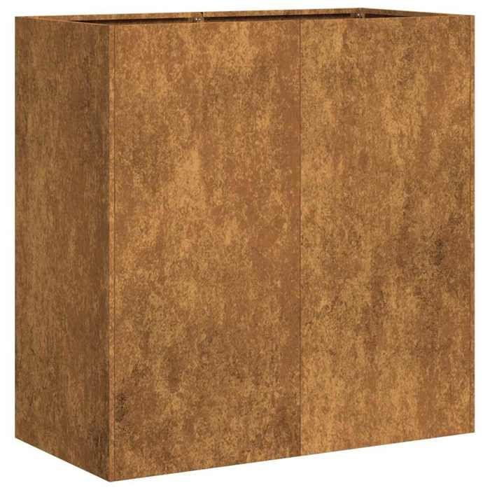 VidaXL Jardinière rouillé 80x40x80 cm acier inoxydable, pot de fleurs, support de plantes, lit surélevé, support de 860716