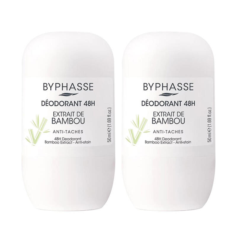 [Byphasse] Roll-on Deodorant Bamboo 48H 50ml X2