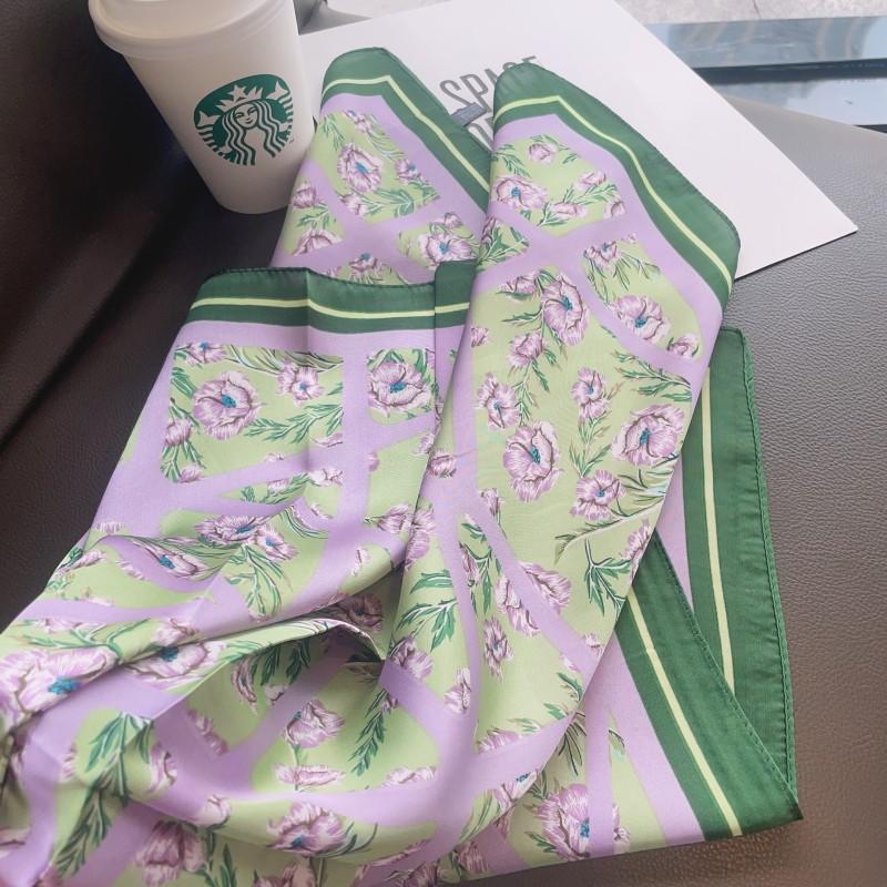 Modenäsduk Halsdukar Kvinnor Fyrkantiga Hradband Små Sjalar Wraps Sacrfs 70x70cm