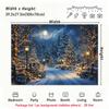 1Pc Winter Night Snow Warm Lights Tapestry Wall Hanging, Decorative Fabric Poster for Bedroom, Living Room, Dorm & Home Decor