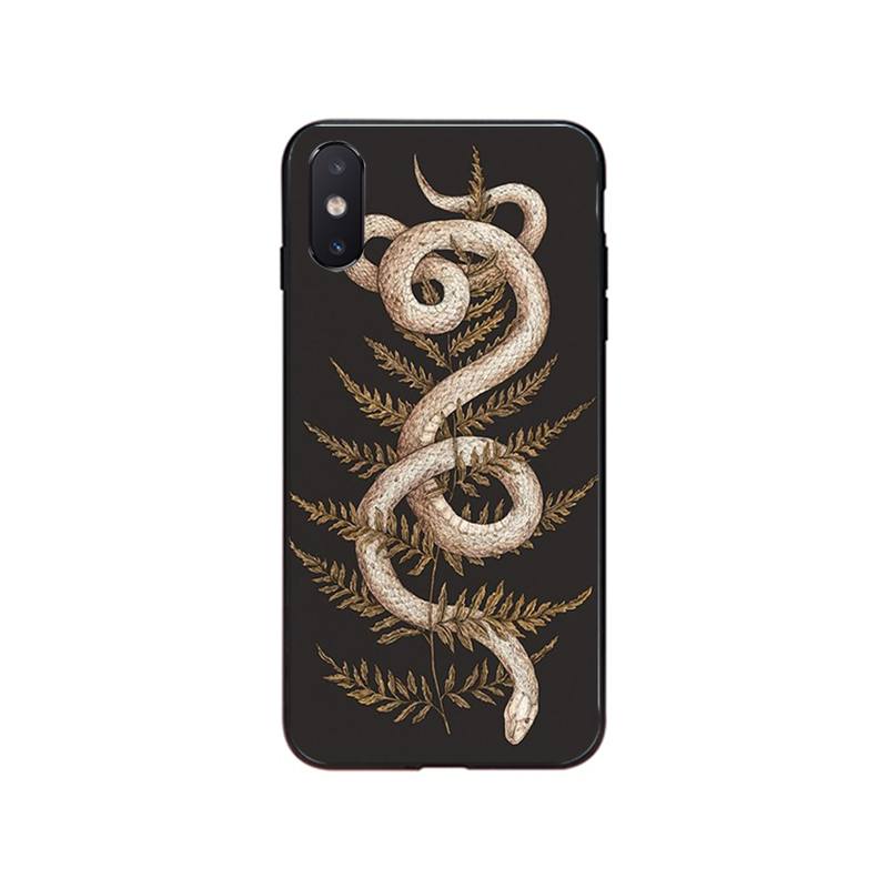 Animal The Snake Flower Phone Case for Iphone 13 12 11 Pro Max 13 12mini XS MAX X XR SE2 8 7 Plus Case