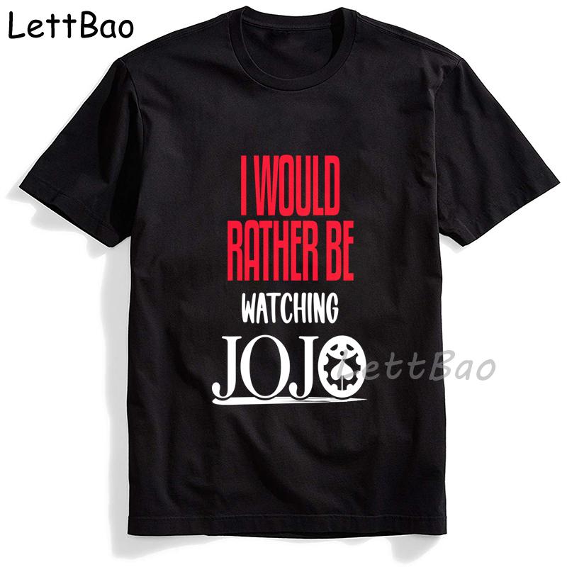 Jojos Bizarre Adventure Printed T Shirt Men Japanese Anime Male Tshirt Short Sleeve Funny