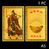 Chinese Feng Shui Copper God Of Wealth Buddha Amulets Card For Business Five-Way Fortuna Treasure Lucky Home Decoration