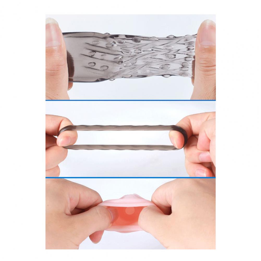 Male Penis Cock Ring Delay Ejaculation Scrotal Binding Ball Stretcher Penis Enlargement Silicone Cockring Sex Toy For Men