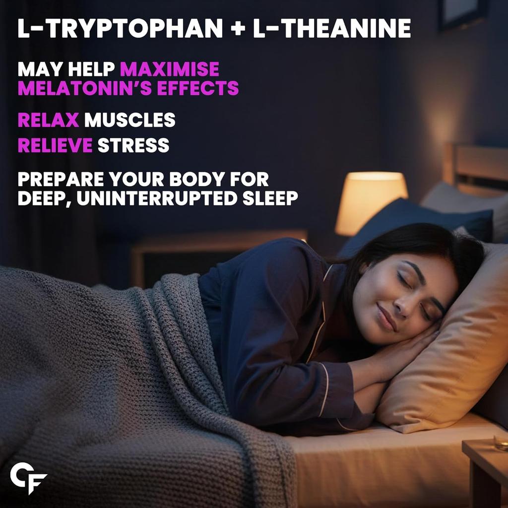 Carbamide Forte Melatonin 10 mg Schlaf-Gummis mit Vitamin B6 – 60 Vegane Gummis für entspannten Schlaf