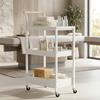 Hairdressing Trolley Cosmetic Spa For Salon Shelves Mobile Shelf On Wheels For Salon White