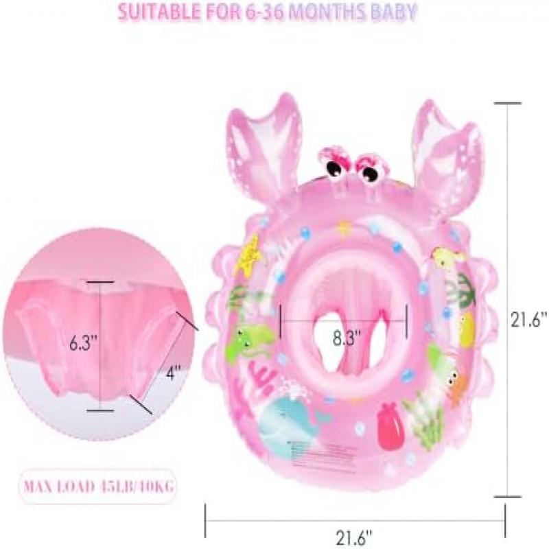 Oziral Baby Swim Ring 6 To 36 Months Inflatable Swimming Seat Pool Float for Toddlers Kids Swimming Aid Pool Toy