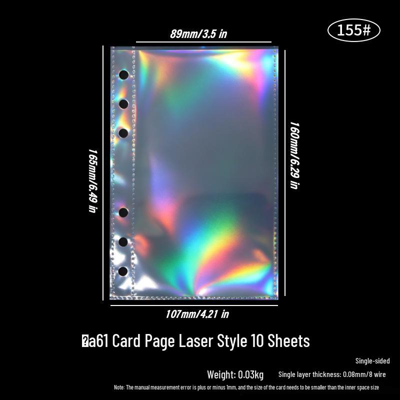 High Transparency Loose-Leaf Polaroid Album – 3-in & 5-in Card Pockets, Square Card Holder, Thickened Pages