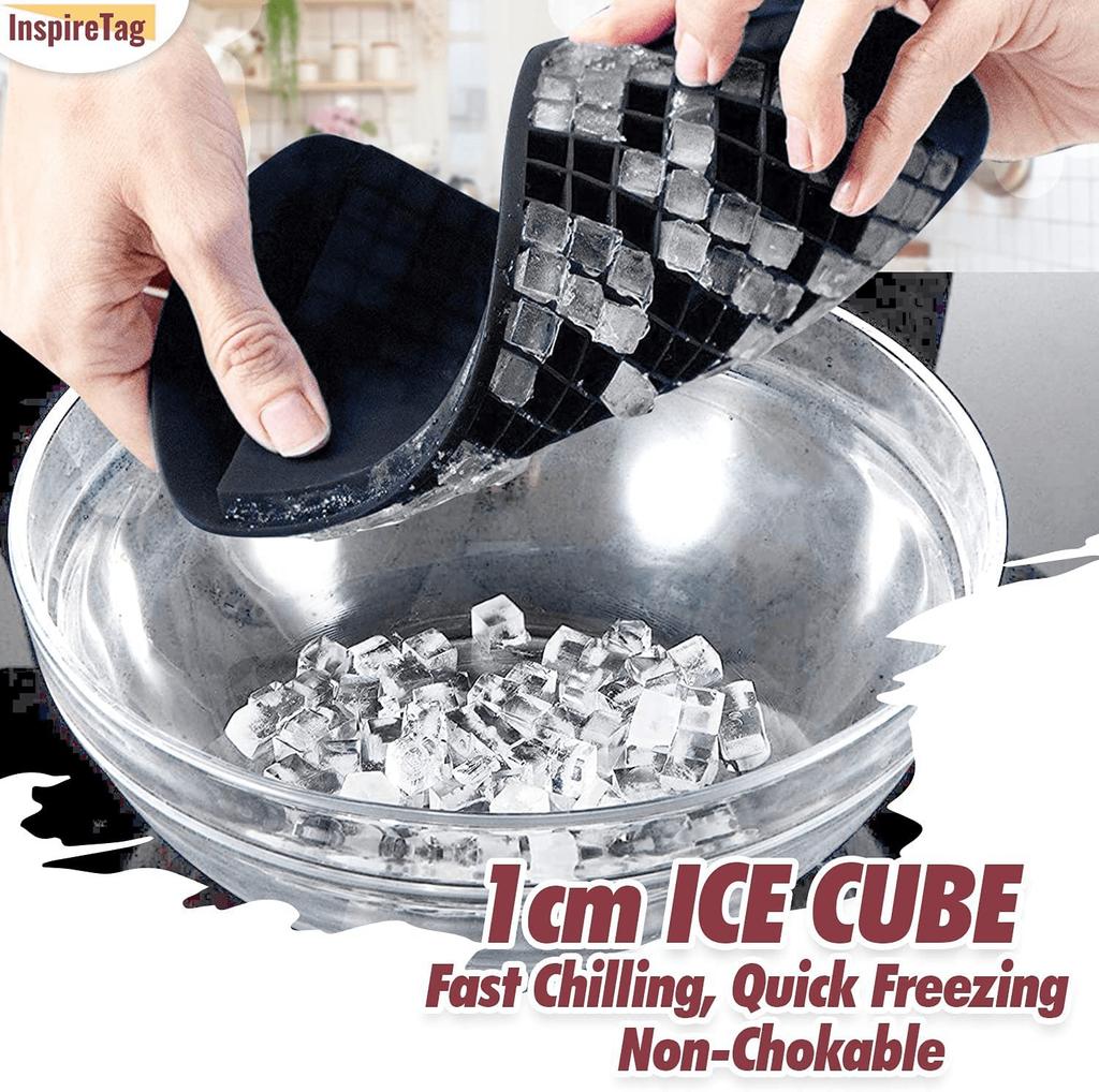 160 Grid Mini Silicone Ice Tray Ice Cube Foldable Ice Mold Mold Ice Space Saving Whiskey Cocktail Ice Maker Silicone Mold