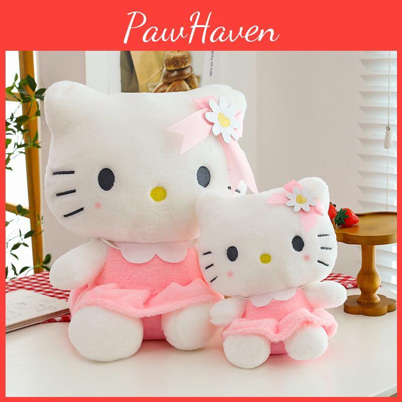 Plush Blossom Large Floral Cat Doll And Cushion Toy Stuffed