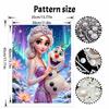 Disney Elsa pearl painting handmade diy pearl art painting simple living room hanging painting decoration with aurora and snowflakes