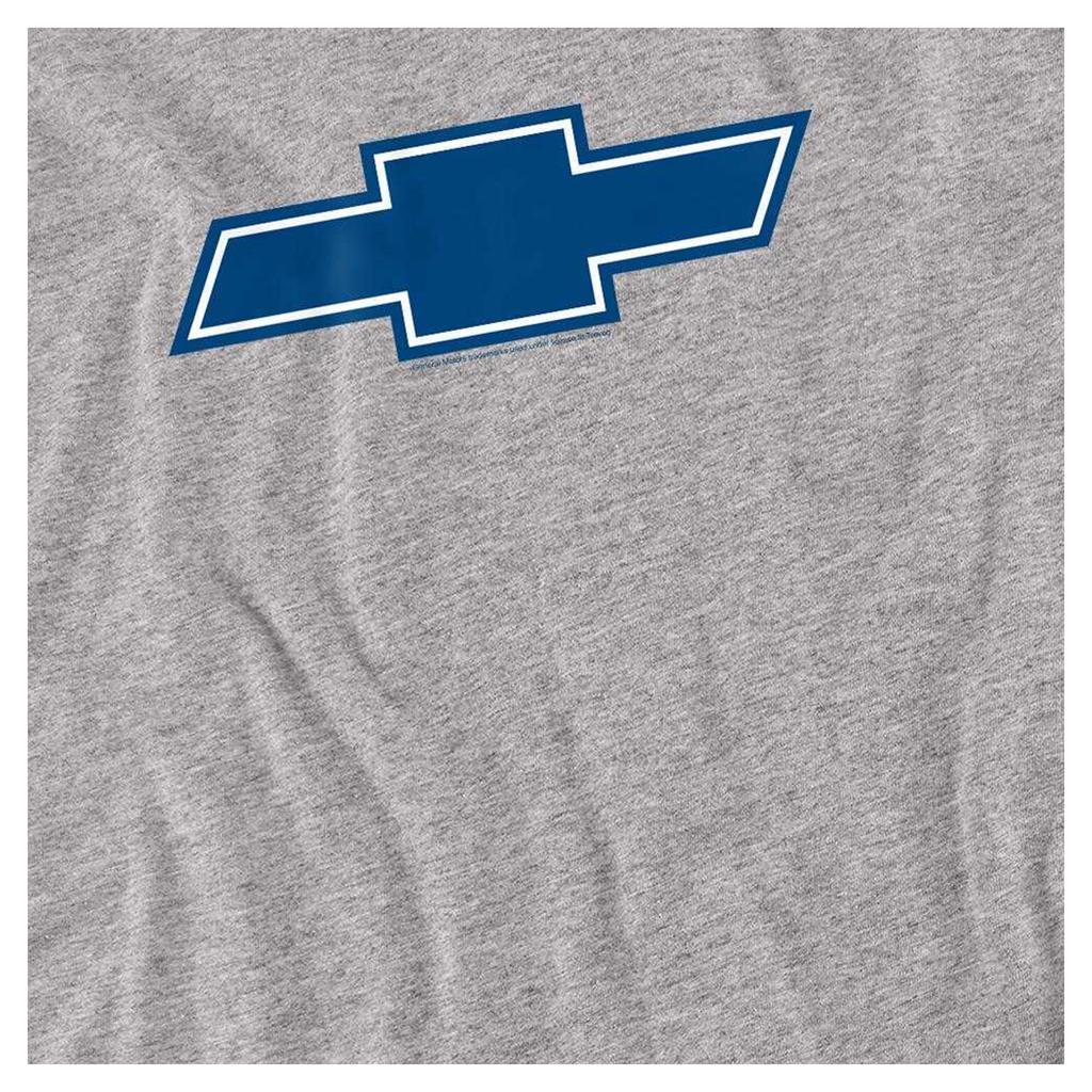 Chevrolet Unisex Adult Simple Vintage Bowtie Heather Long-Sleeved T-Shirt