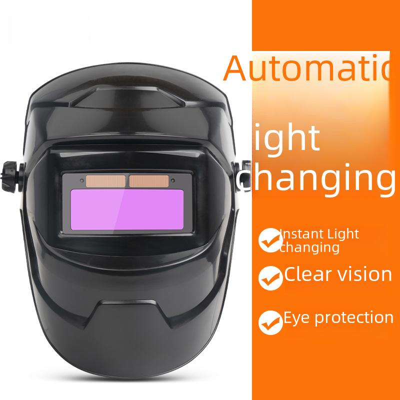 Solar Auto-Dimming Welding Mask, Anti-Spatter, Head-Mounted for Argon Arc