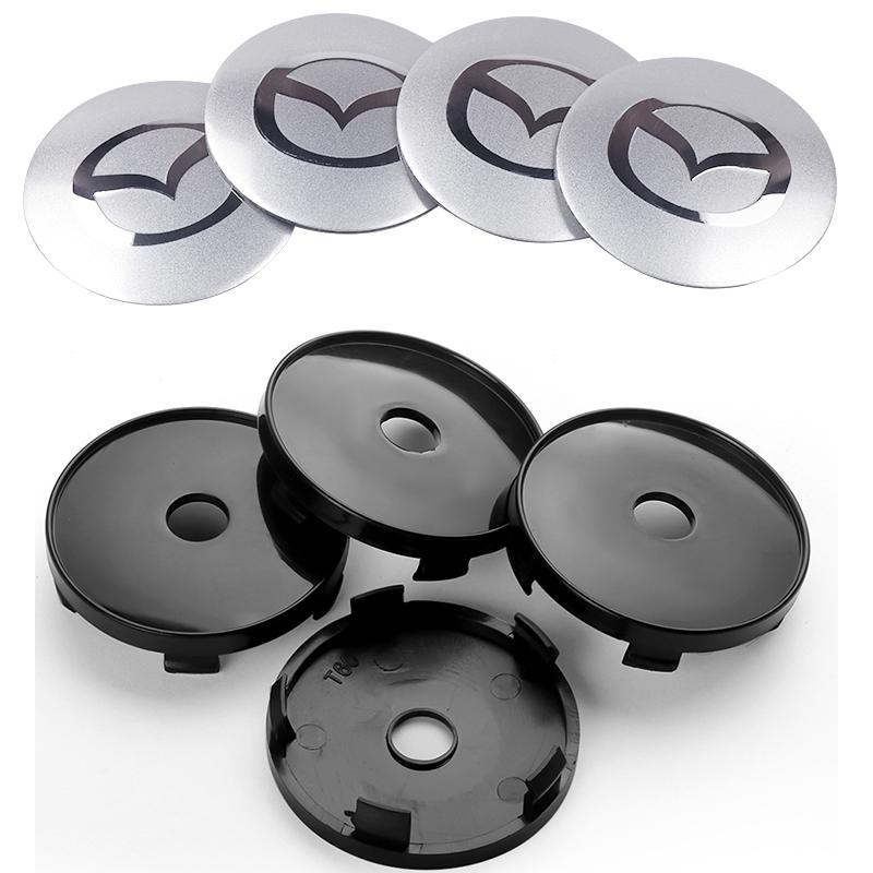 4pcs 56/60mm Car Wheel Center Cover Sticker Hub Cap For Mazda Speed MS 2 3 5 6 323 RX8 MX5 Axela Atenza CX-3 CX-4 CX-5 CX-8 CX-9
