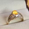 Citrine Oval Cut Gemstone With 925 Sterling Silver Ring For Men's #A932 JL375669163874