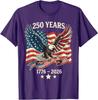 Vintage 250 Years American 1776-2026 250th Birthday USA T-Shirt