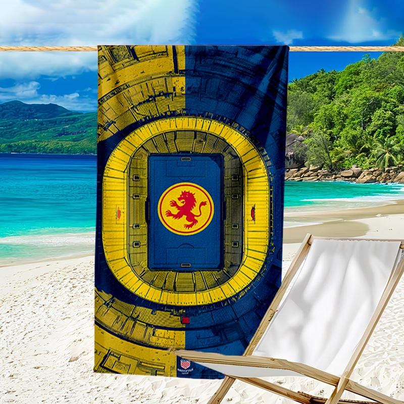 Braunsch-weiger Sportemblem Strandtuch - Weiche, Saugfähige Mikrofaser, Leicht, Ideal für Den Strand, Partys, Reisen, Camping Fan-Geschenke