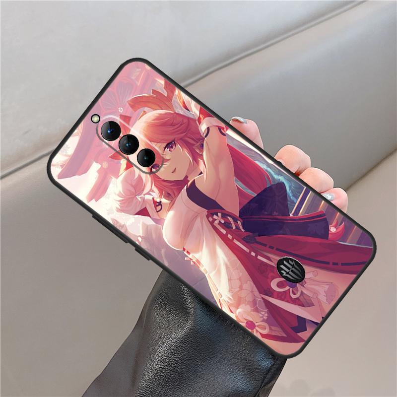 

Genshin Impact Yae Miko Case For ZTE Nubia Red Magic 6 7 6S 7S 8S 9S Pro 5G 6R RedMagic 10 Air 8 9 10 Pro Plus Cover Red Magic 10 Pro