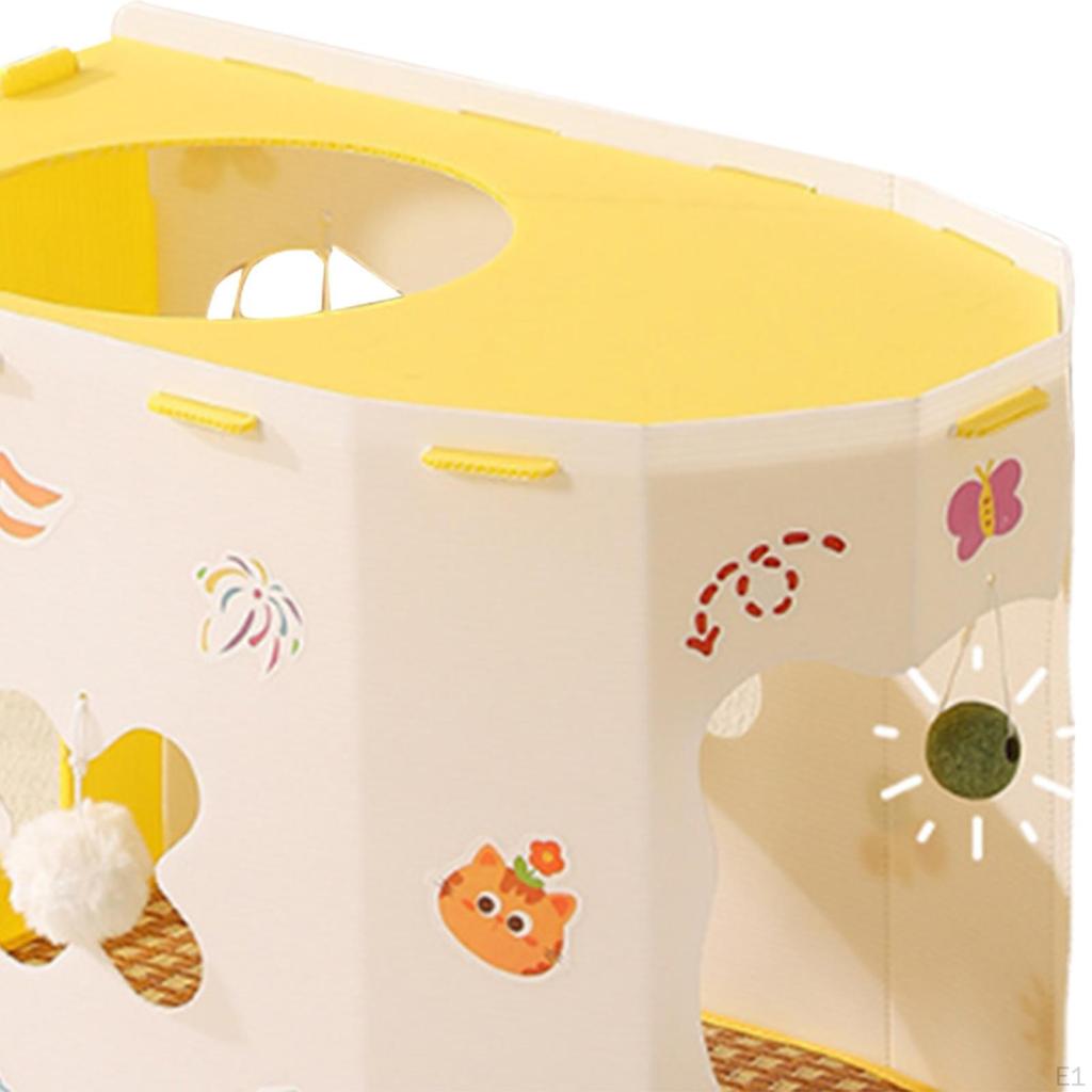 Cat House Tunnel Cute Decoration Multifunction Pet Supplies Large Space with Ball Bed Cave for