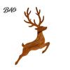 Damage Free Wall Decor Christmas Reindeer Light, Wooden LED Silhouette with Warm Backlight, Seasonal Entryway Accent Battery Operated Lighted Festive