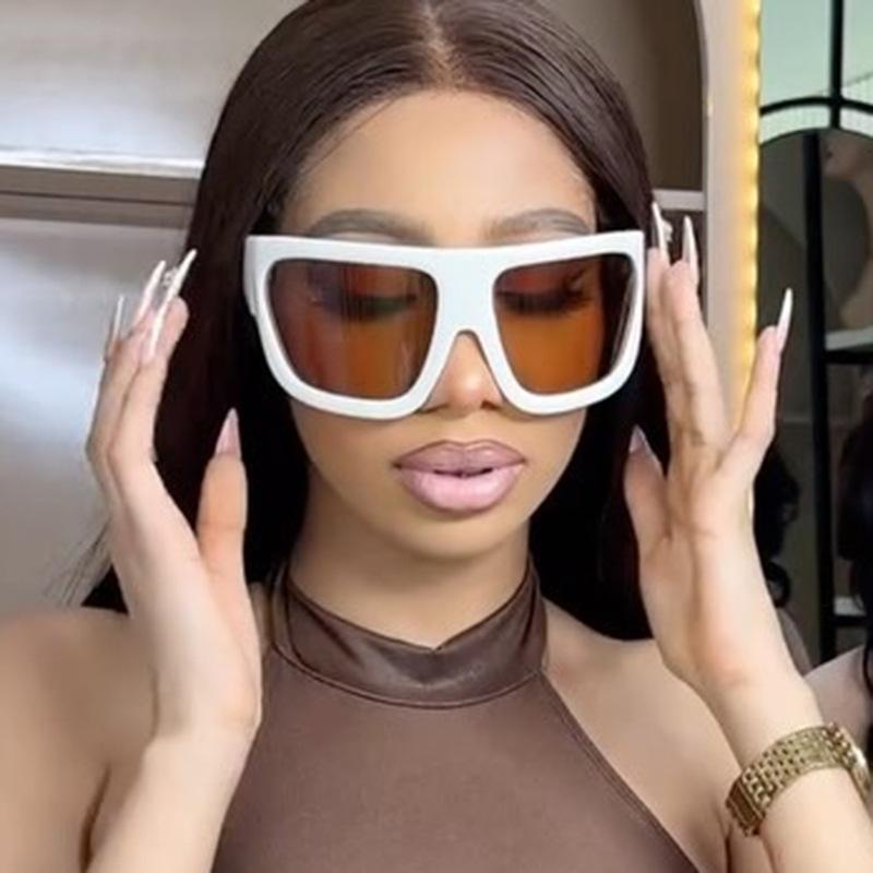 Extra Large Cycling Goggles Sunglasses UV400 Protection Street Fashion Punk Outdoor Hip-Hop Women Sunglasses