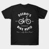 Men Black Print T-shirt Deebo Bike Repo No-Cut Transfer Paper Print Cotton Tshirt