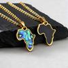 Accessories, Stainless Steel Plated 18K Gold Africa Map Pendant Necklace Women Accessories Pn-2185
