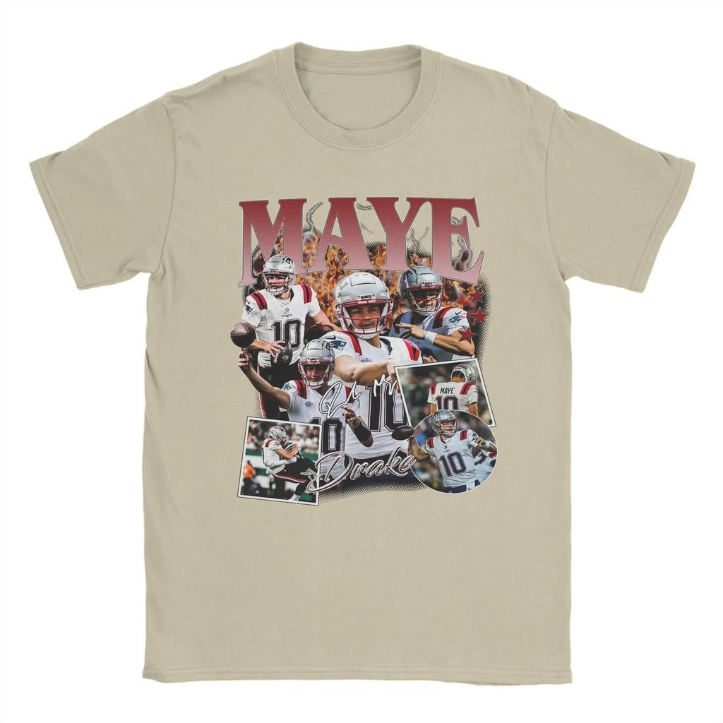 T-shirts pour hommes Vintage Drake Maye Poster Nouveauté 100% Coton T-shirts Manches Courtes Vêtements Idée Cadeau