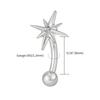 Right Grand ASTM F136 Titanium 16G CZ North Star Rook Earring 6mm 8mm Curved Barbell Eyebrow Cartilage Tragus Labret Piercing