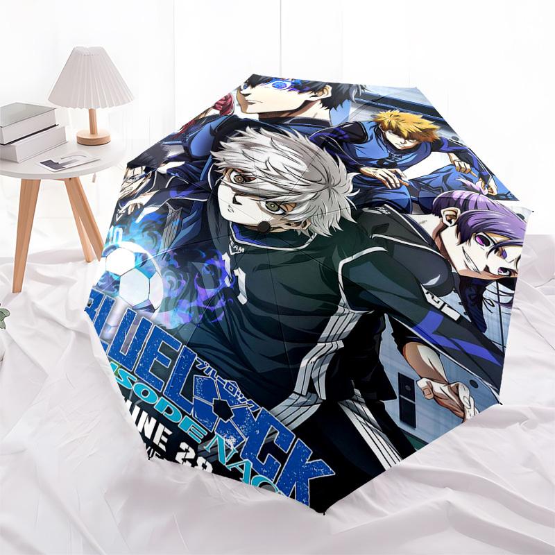 

1pc Blue Lock Episode Nagi: Limited Edition Umbrella - Automatic Opening/Closing, Portable 3-Fold Design, 8-Rib Iron Frame Outdoor Umbrella, Perfect G