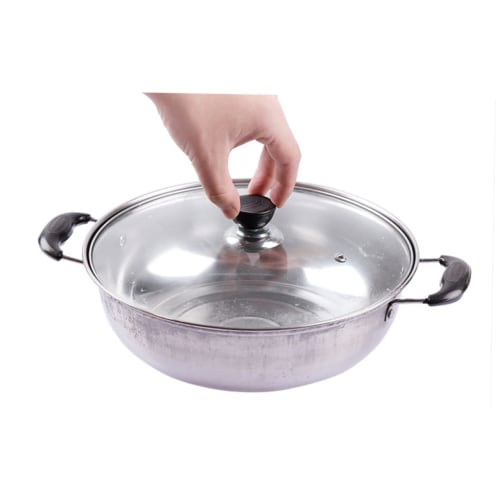 FRCOLOR 3-Piece Replacement Pot Lid Handle Set, Stainless Steel, High Temperature Resistant, Easy Installation, Pot Cover Accessories