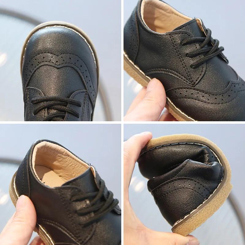 New Spring Autumn Kids Oxfords Unisex Boys Girls Leather Shoes Children Dance Dress Shoes School Wedding Toddler Loafers