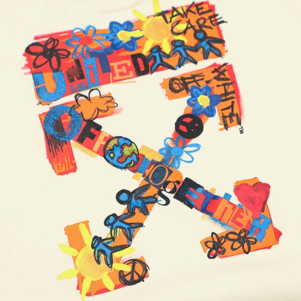 Off White Childrens/Kids Crew Neck Sweatshirt