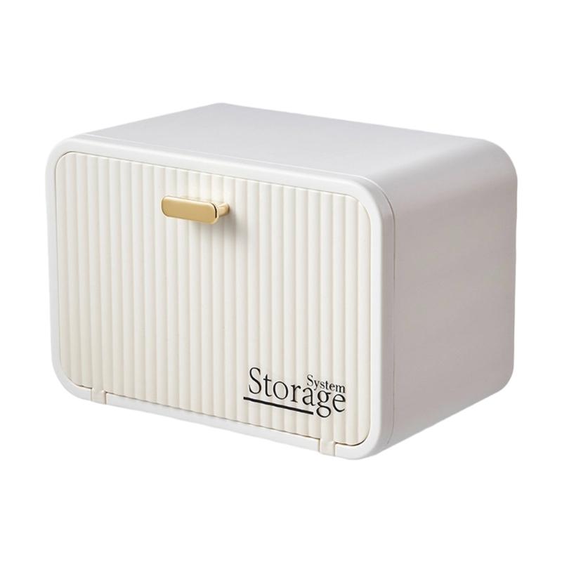 Modern Bathroom Tissue Storage Box Waterproof Adhesive Wall Mount Holds Paper Rolls Washcloths