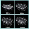 Clear Disposable Food Carry Out Boxes 10Pcs BPA Free Containers for Salad Fruit Cake Lunch Meal Delivery