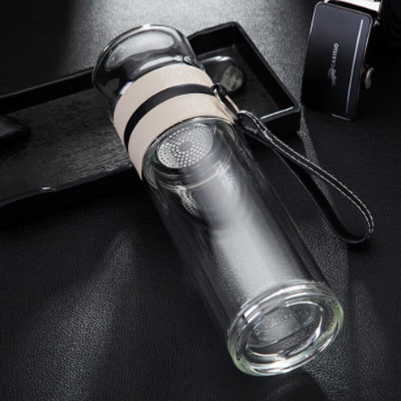 FUGUANG Double-Wall Tea Infuser Glass Bottle