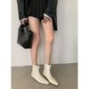 2025 autumn new pointed flat platform short boots women's versatile fashion thin boots low heels socks boots single boots