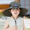 with Cooling Fan Sun Hat Wide Brim Kids Fisherman Hat New Outdoor Sunshade Hat