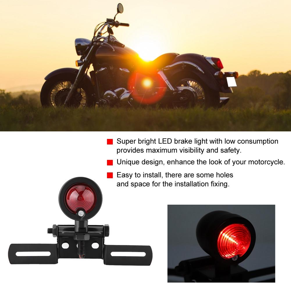 12V Motorcycle Electromobile Modified LED Tail Brake Light Rear Warning Lamp Universal