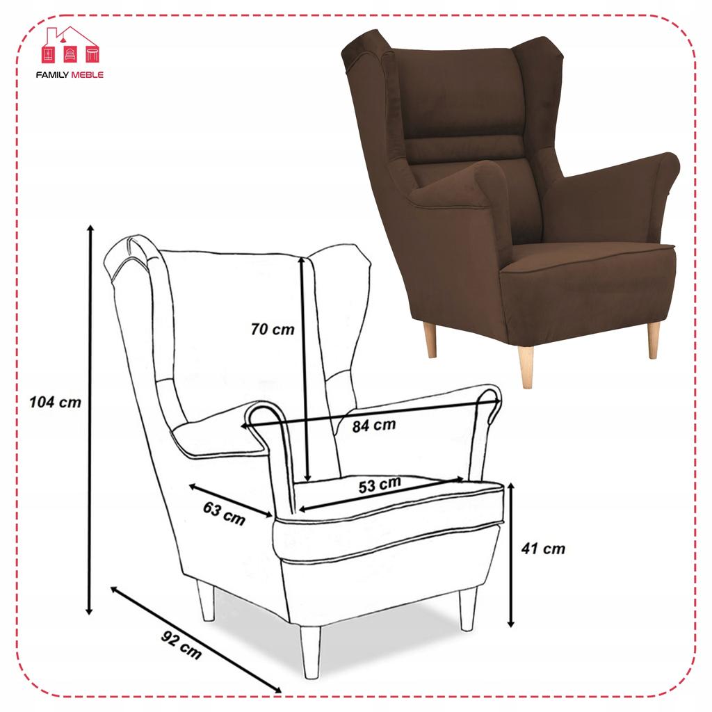 Set de living fotolii urechi Zoja canapea fotolii scandinave Family Meble