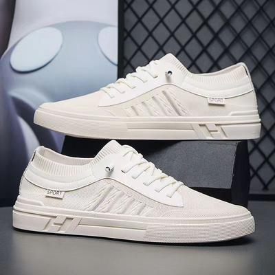 Freizeitschuhe Herren neue Board-Schuhe Sommer-Mode vielseitige Outdoor-Trendschuhe Fliegenstrick atmungsaktive Board-Schuhe