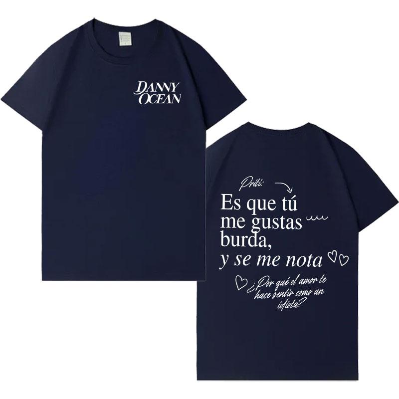 2025 Rapper Danny Ocean Reflexa Album High Quality Streetwear Pop Double Sided Graphic TShirts Mens Crewneck Y2K Tshirt Unisex