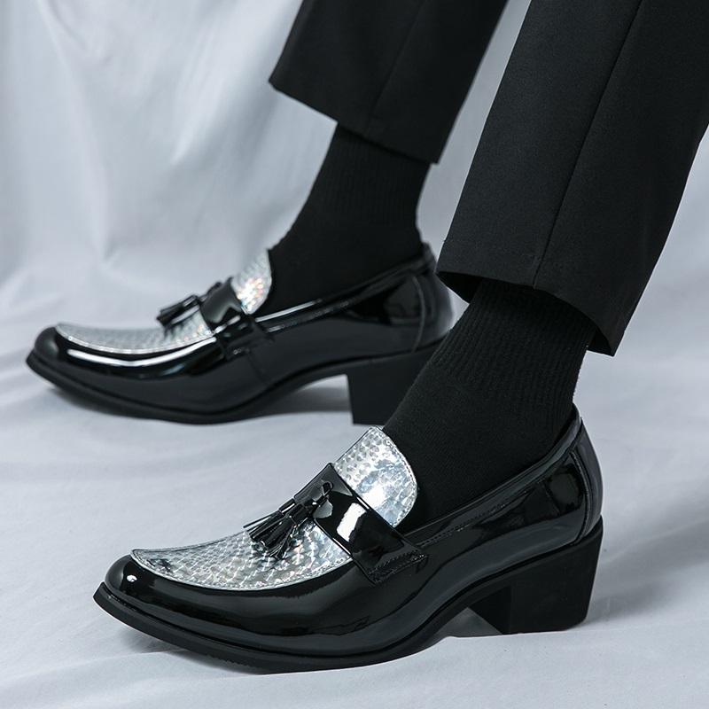 Luxury Designer Men's Mixed Colors Tassels Patent Leather Casual Shoes Formal Wedding Dress Homecoming Footwear Zapatos Hombre