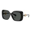 Personalized Design Injection Square Sunglasses Women's Black 32482332 VE4499U GB1/87 57-Black M-glasses Case