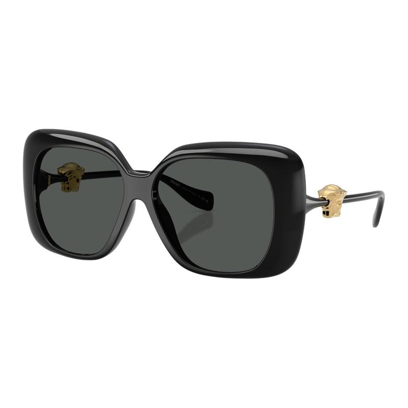 Versace Personalized Design Injection Square Sunglasses Women's Black 32482332 VE4499U GB1/87 57-Black M-glasses Case
