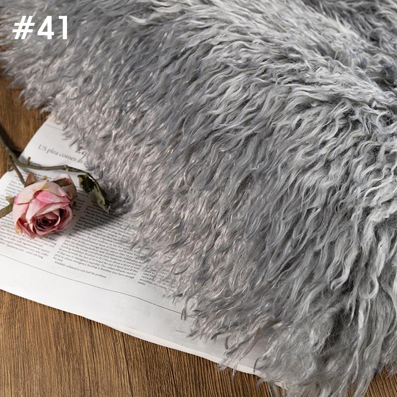 50*170cm High-grade 6cm Long Hair Cashmere Fabric Lamb Curly Imitation Tan Sheep Wool Plush Fabric DIY Clothing Dolls Cosplay