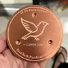 Bird Bath Maintenance Tool Copper Disc, Water Purifier Pure 3 Point Purification Disc for Birds Support, 4 Inch Outdoor Garden Natural