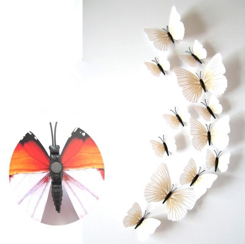 12pcs/Set Colorful 3D Butterflies Wall Sticker Beautiful Butterfly Sticker with Magnet for Kid Room Wall Decals Home Decoration
