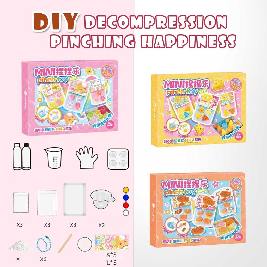 Nieniele Handmade DIY Cheese Taiyaki Material Package Set Decompression Toy